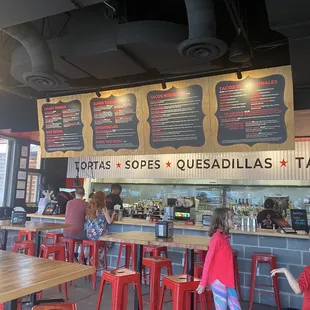 Inside (bar area and menu)