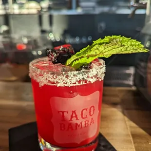 a close up of a drink