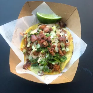 Al Pastor Bandit Style Taco.