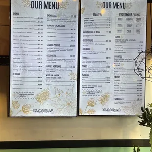 Current Menu