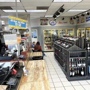 a woman sitting at a counter