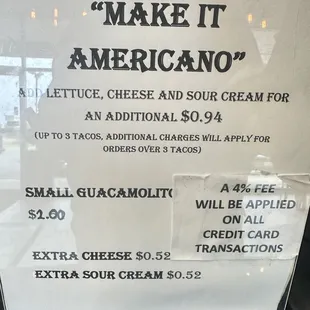 a sign that says make it americano