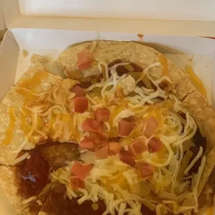 Mexican Pizza, which I hope was not dropped on the floor