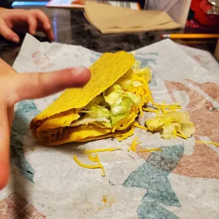 Served us all tacos that were broken inside other shells!  Almost no meat