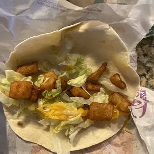 Spicy Potato Soft Taco with no spicy?