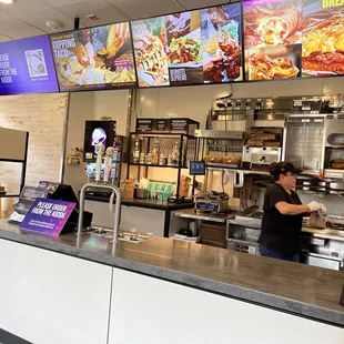 a woman ordering food