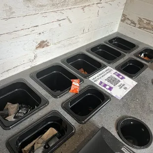 Barely any sauce packets even first thing in the morning. lol.....