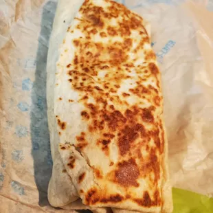 Bean Burrito, Fresco Style, added extra onions, then grilled!