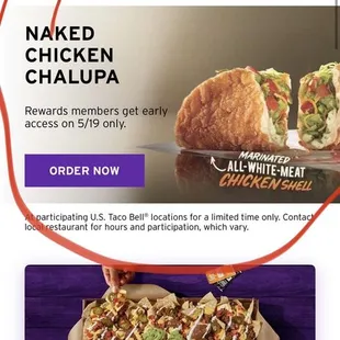 Naked Chicken Chalupa was supposed to be back!