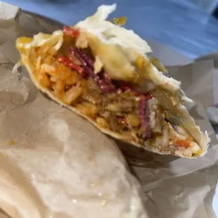 Grilled Cheese Burrito with beef in the middle which I specifically asked to remove.