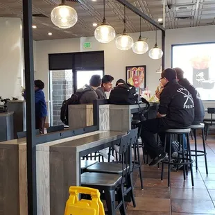 Inside. New seating.