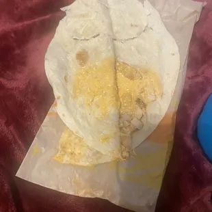 Half empty Chicken Quesadilla