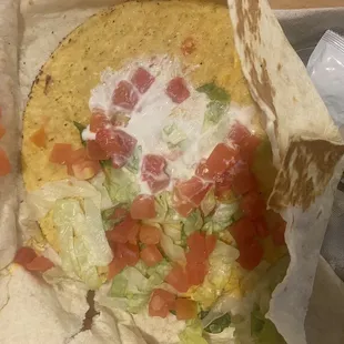 Crunchwrap Supreme with no ground beef