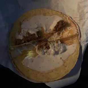 They must have ran out of lettuce and cheese?