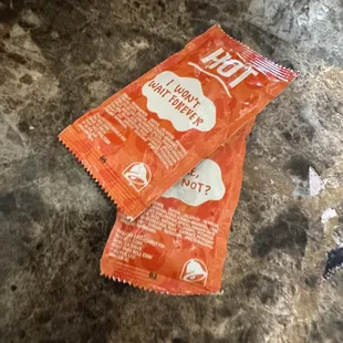 Hot sauce included