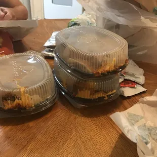 Nachos and burrito just thrown in bag