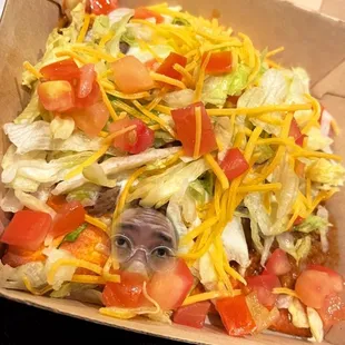 a large salad in a box