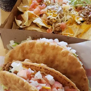 Chalupa Supremes (added onions) and Grande Nachos