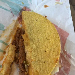 Taco Bell was greasy to the point the taco shell fell apart when I opened the wrapper.