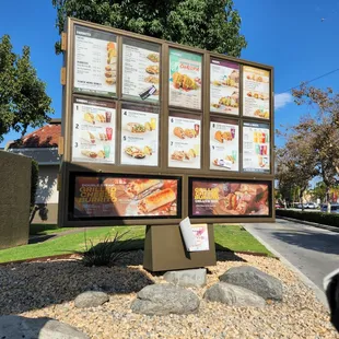 Drive-thru menu as of 9-3-22