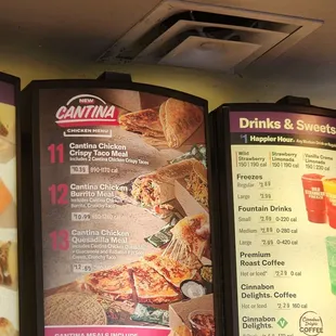 Cantina Menu as of 8-11-24