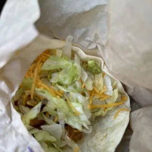 Spicy potato taco