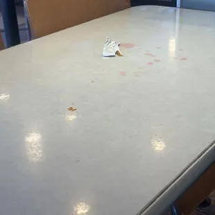 Dirty table