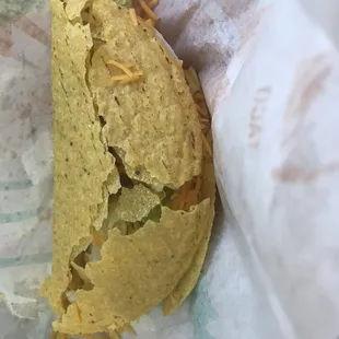 The taco as I received it.