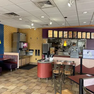 the inside of a restaurant