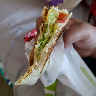 This crunchwrap came with no meat. Awesome.