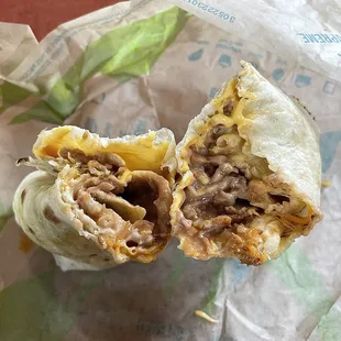 Beefy 5-Layer Burrito, $4.49 before tax