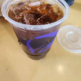 WARM ICED SWEET TEA. I HAD TO overload on ice to get it to be cold.