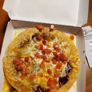 The nastiest, stale rancid mexican pizza I ever had