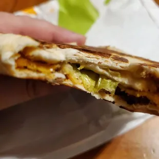 THIS is the crunch wrap supreme.. and it was burnt. Nasty, stale, and nothing in it !