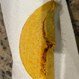 Soggy broken taco.