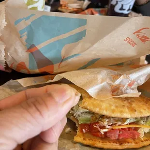 Bone in my chalupa taco - it almost broke my tooth.