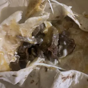 Steak Cheesy Dipping Burritos