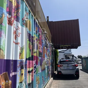 Mural art (in drive-thru)