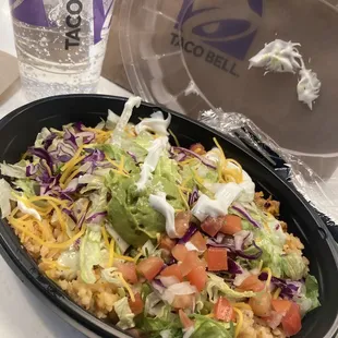 Cantina Chicken Bowl I'd eat love it good healthy with soda drink