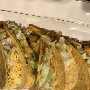 Smashed broken limp tacos COLD as well