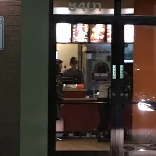 This cashier was smoking pot outside while I waited 30 minutes outside for food!