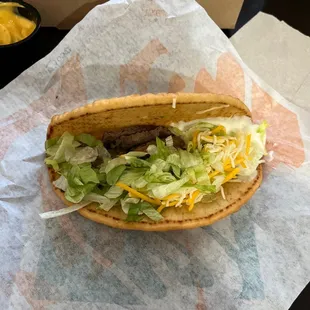 i ordered seasoned beef not steak, not to mention half or it has steak the other half has all of the sour cream.