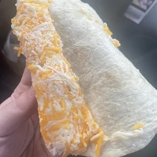 Not melted Cheesy Roll up