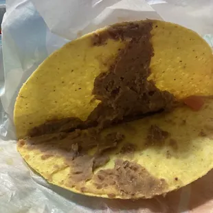 Taco supreme minus everything. This is what they serviced us.