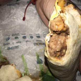 This is a burrito with&quot;no beans&quot;