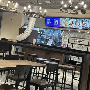the inside of a restaurant