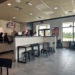 the inside of a restaurant