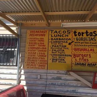 Front of the food trailer