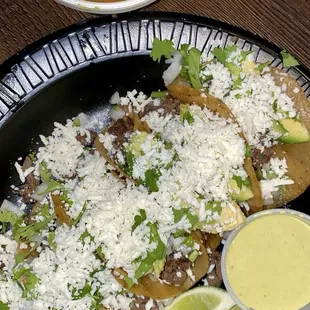 Mini asada tacos
