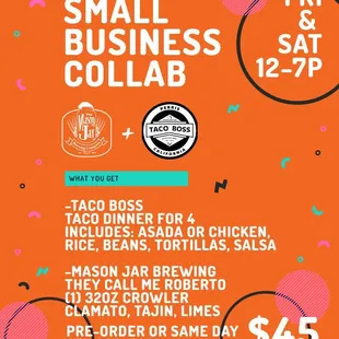 Friday and Saturday Family Taco Dinner